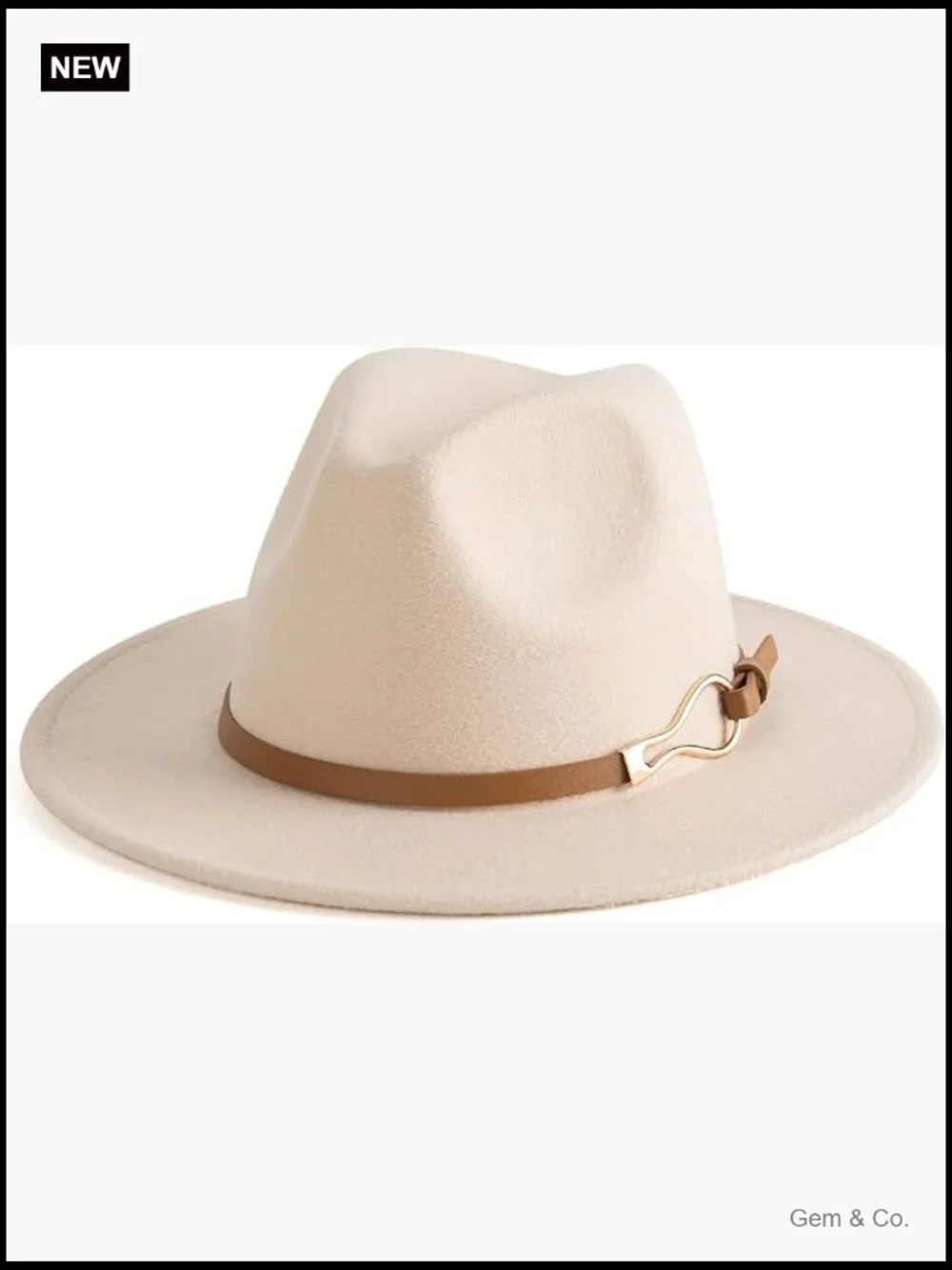 Wide Brim Floppy Fedora Panama Hat with Adjustable Strap